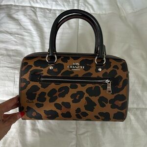 Coach Rowan cheeta print bag